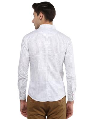 white printed casual shirt - 16043315 - Standard Image - 3