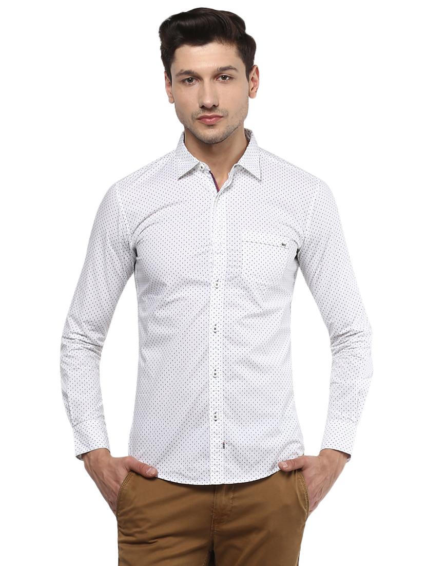 white printed casual shirt - 16043315 - Zoom Image - 1