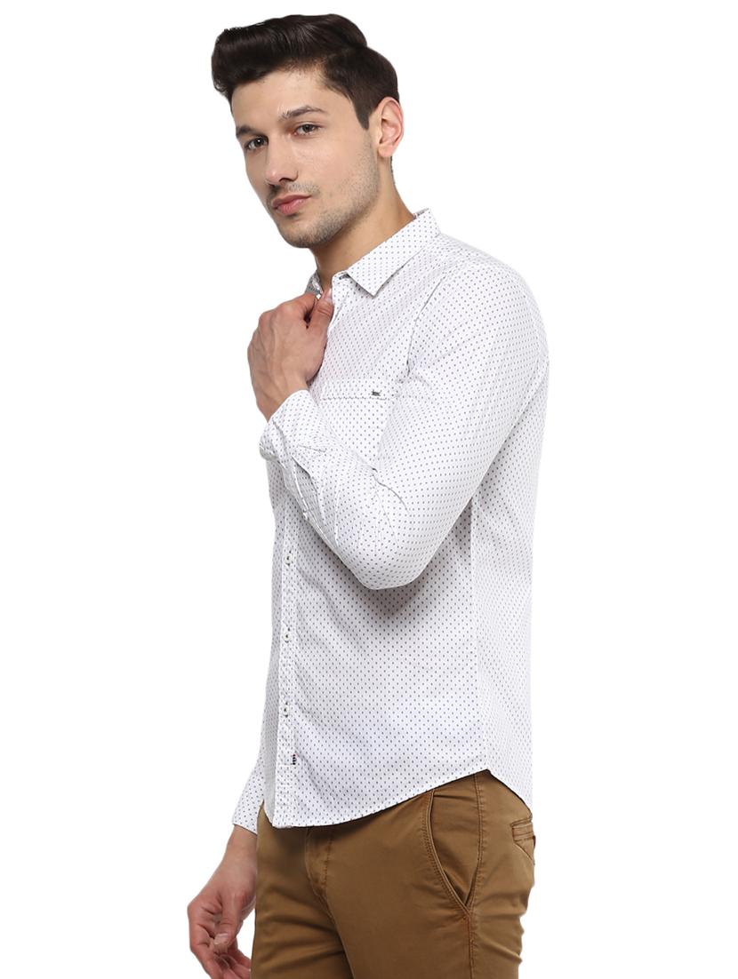 white printed casual shirt - 16043315 - Zoom Image - 2