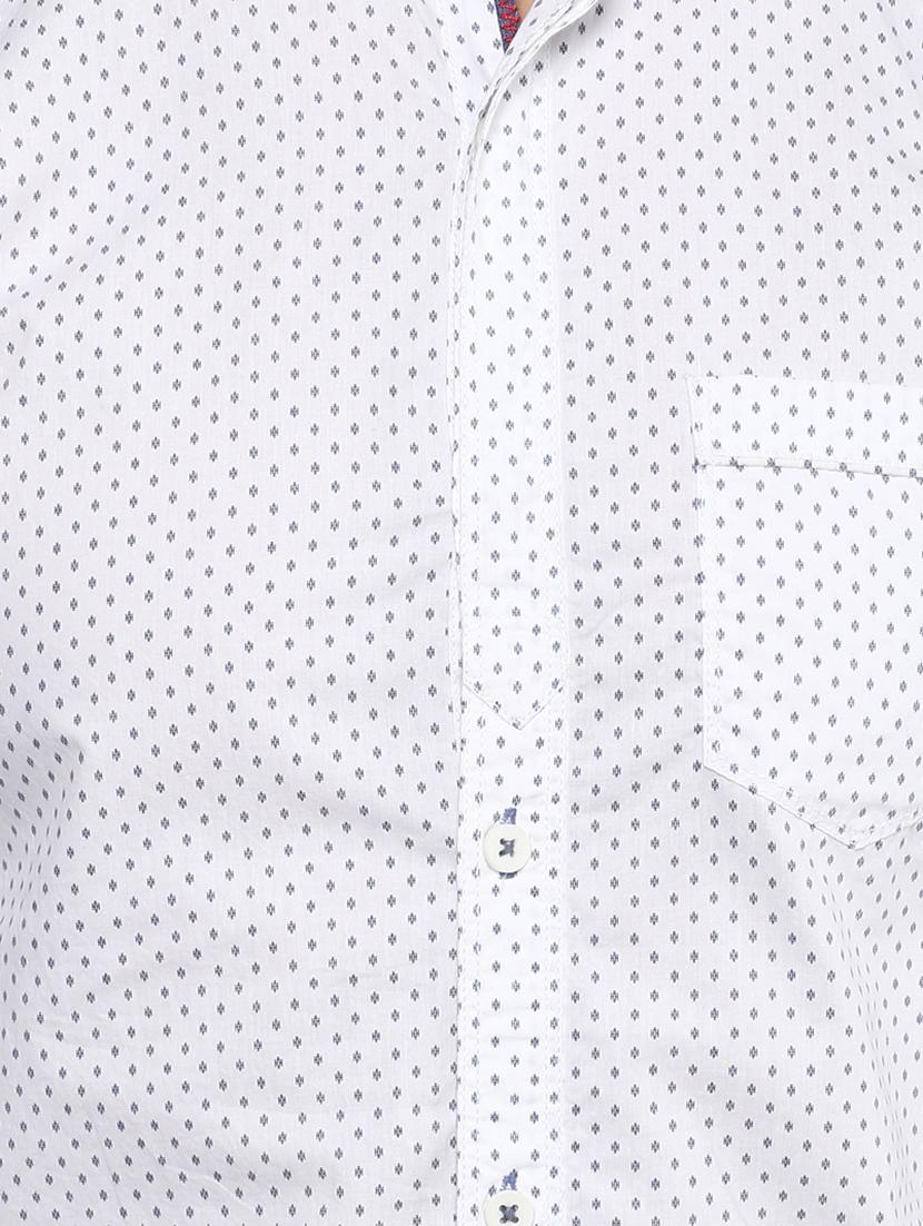 white printed casual shirt - 16043315 - Zoom Image - 4