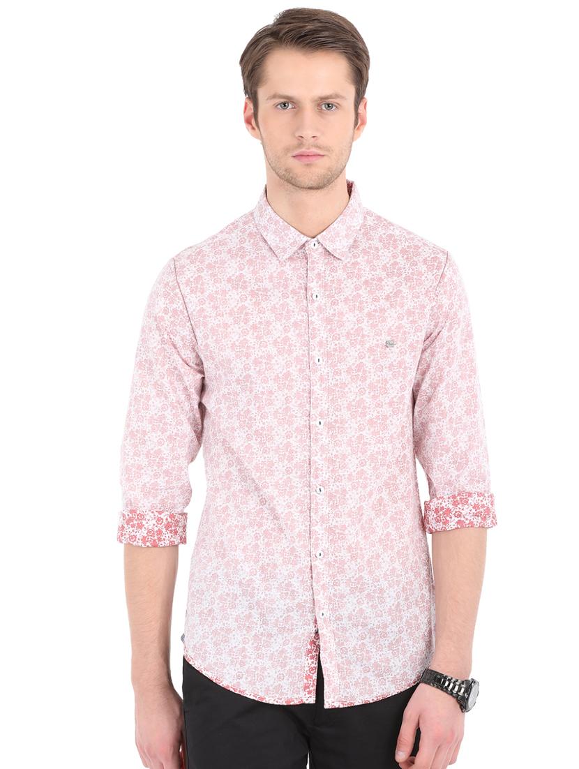 pink cotton blend casual shirt - 16043445 - Zoom Image - 1