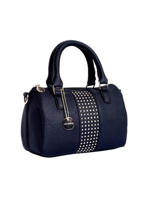 black leatherette (pu) fashion satchel - 16044109 - Standard Image - 2