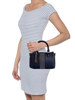 black leatherette (pu) fashion satchel - 16044109 - Standard Image - 5