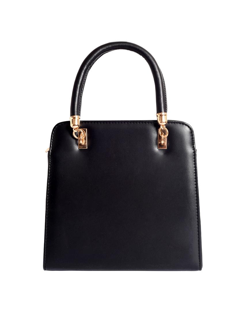 black leatherette (pu) satchel - 16044275 - Zoom Image - 2
