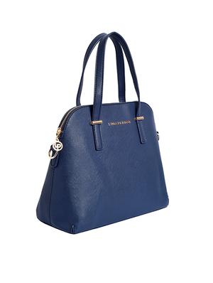 blue leatherette (pu) handbag - 16044437 - Standard Image - 4