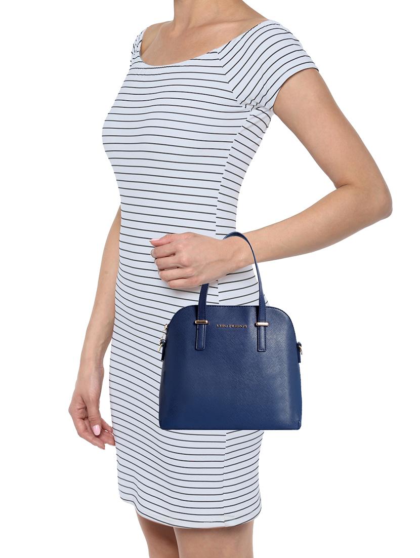 blue leatherette (pu) handbag - 16044437 - Zoom Image - 5