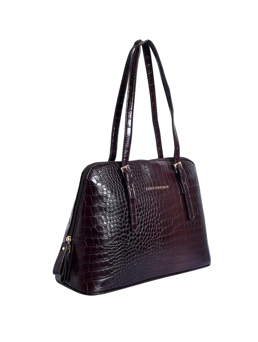 brown leatherette (pu) handbag - 16044493 - Zoom Image - 4