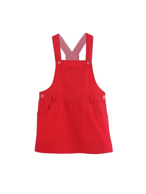 red cotton dungaree - 16044890 - Standard Image - 1