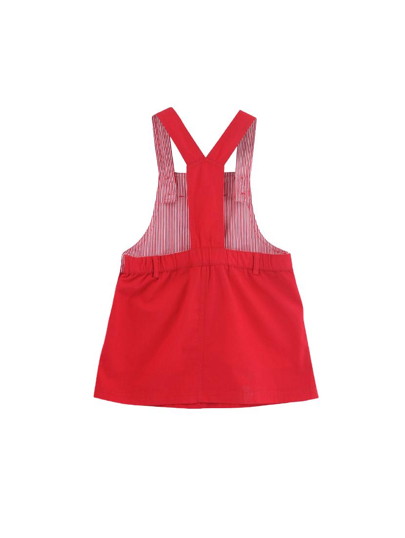 red cotton dungaree - 16044890 - Zoom Image - 2