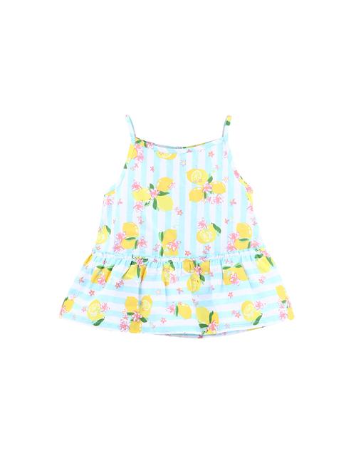 shoulder strap floral striped top - 16044896 - Standard Image - 1