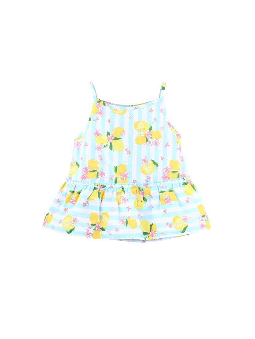 shoulder strap floral striped top - 16044896 - Zoom Image - 1