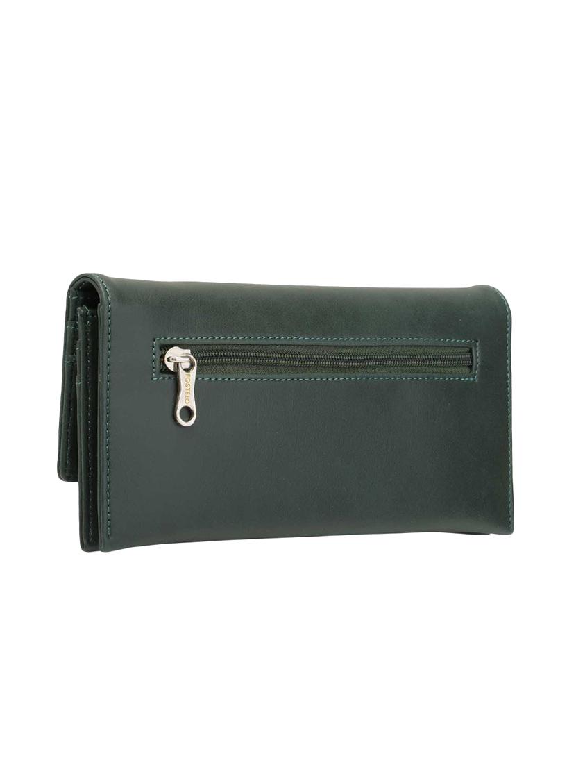 green leatherette (pu) fold over clutch - 16045177 - Zoom Image - 2