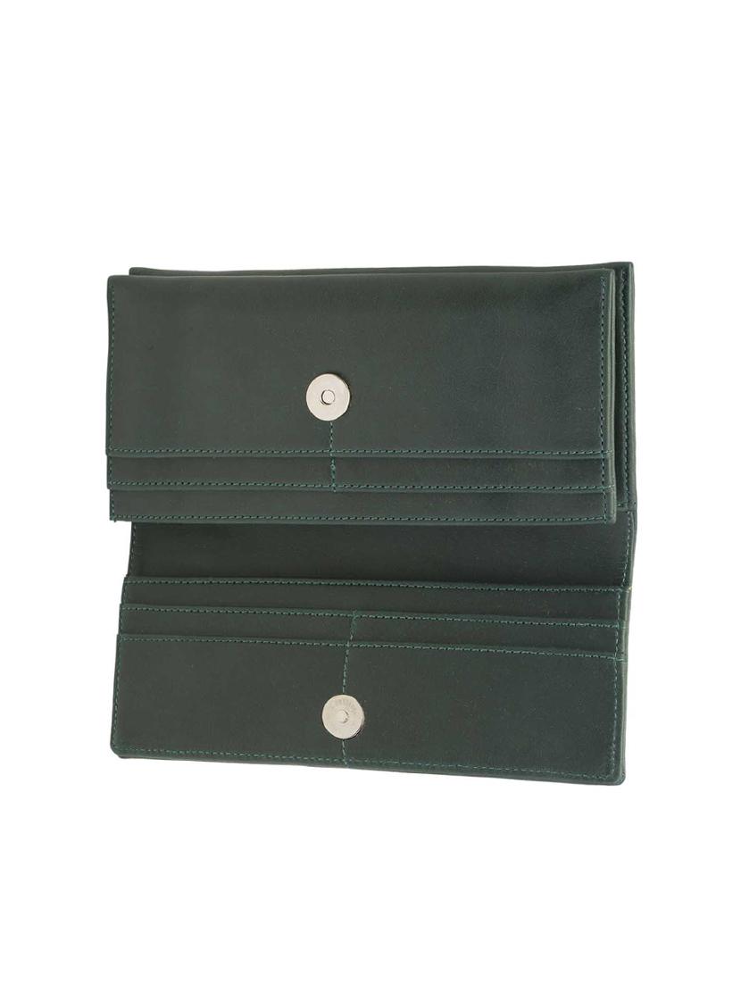 green leatherette (pu) fold over clutch - 16045177 - Zoom Image - 3
