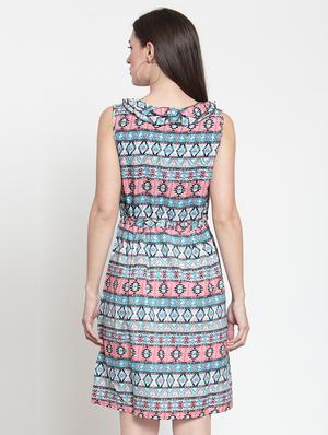 drawstring aztec a-line dress - 16045601 - Standard Image - 3
