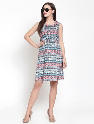 drawstring aztec a-line dress - 16045601 - Standard Image - 4