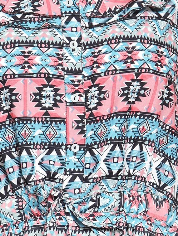 drawstring aztec a-line dress - 16045601 - Zoom Image - 5