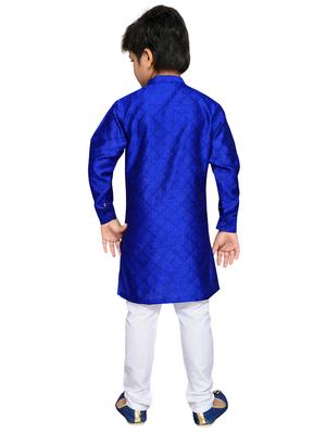 blue cotton kurta sets kurtas & set - 16045826 - Standard Image - 3