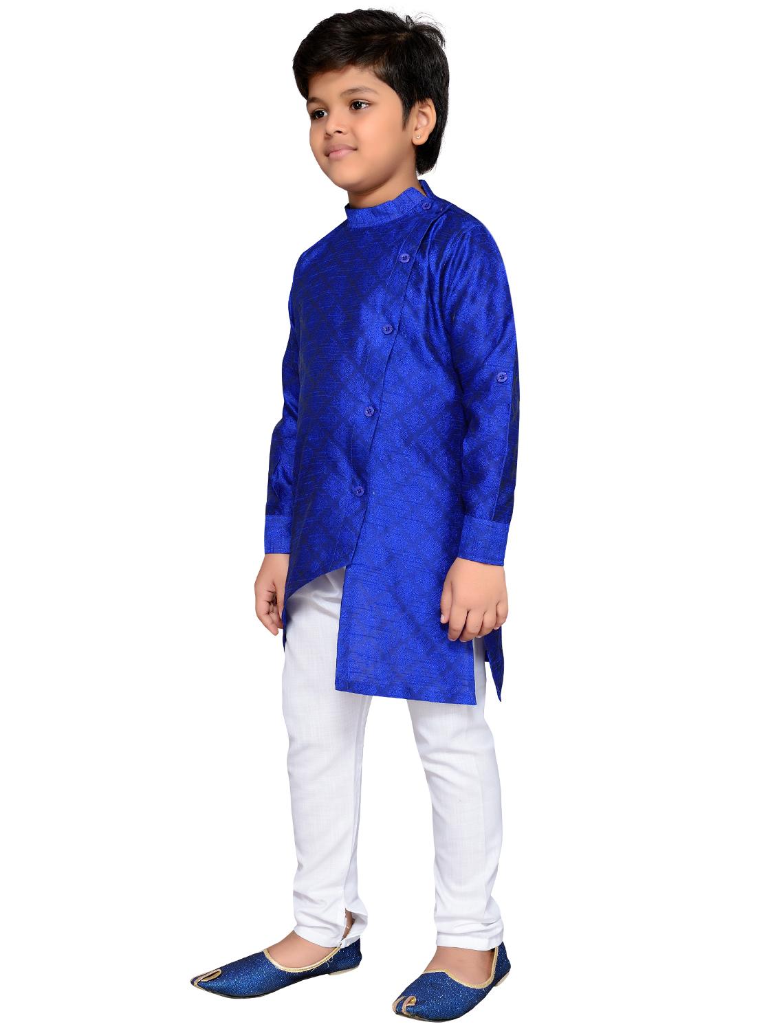 blue cotton kurta sets kurtas & set - 16045826 - Zoom Image - 2
