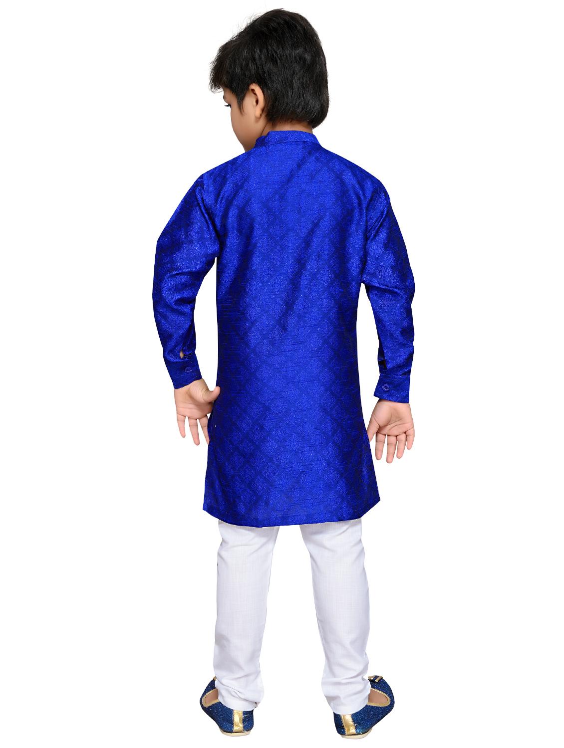 blue cotton kurta sets kurtas & set - 16045826 - Zoom Image - 3