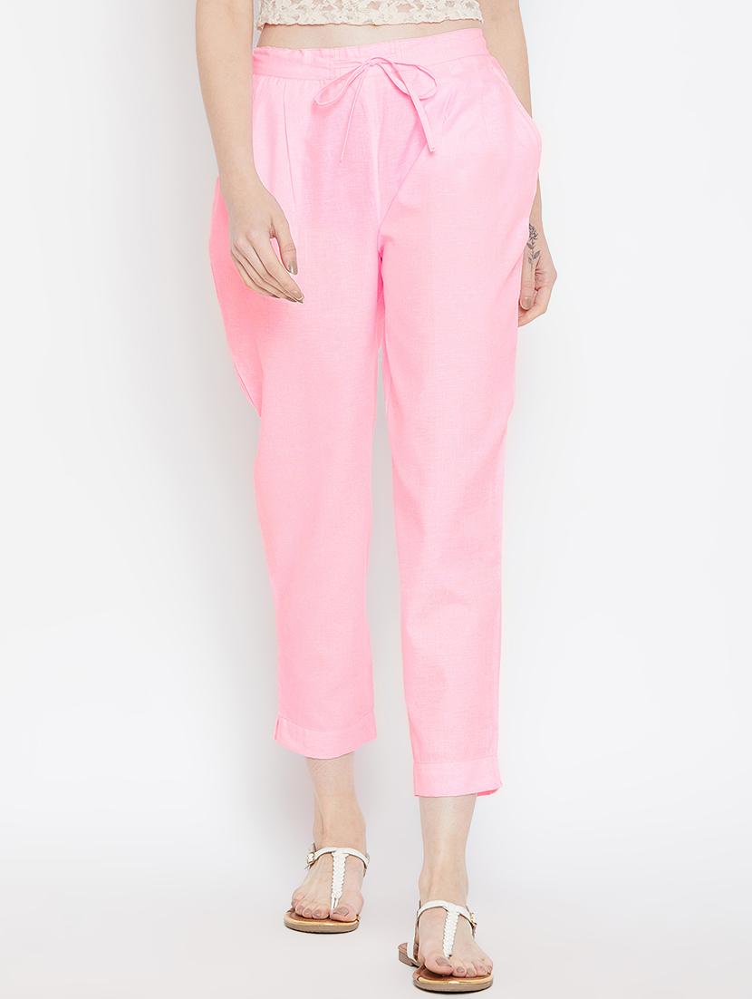 pleat detail drawstring cropped pant - 16046979 - Zoom Image - 1
