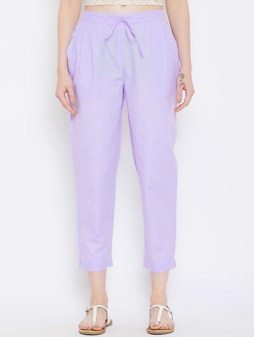 pleat detail drawstring cropped pant - 16046989 - Zoom Image - 1