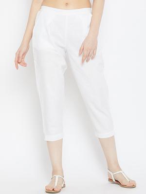set of 2 pleat detail cropped pants - 16047335 - Standard Image - 2