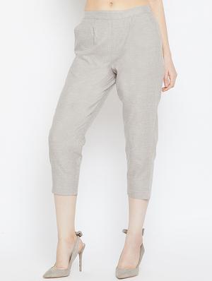 set of 2 pleat detail cropped pants - 16047335 - Standard Image - 4