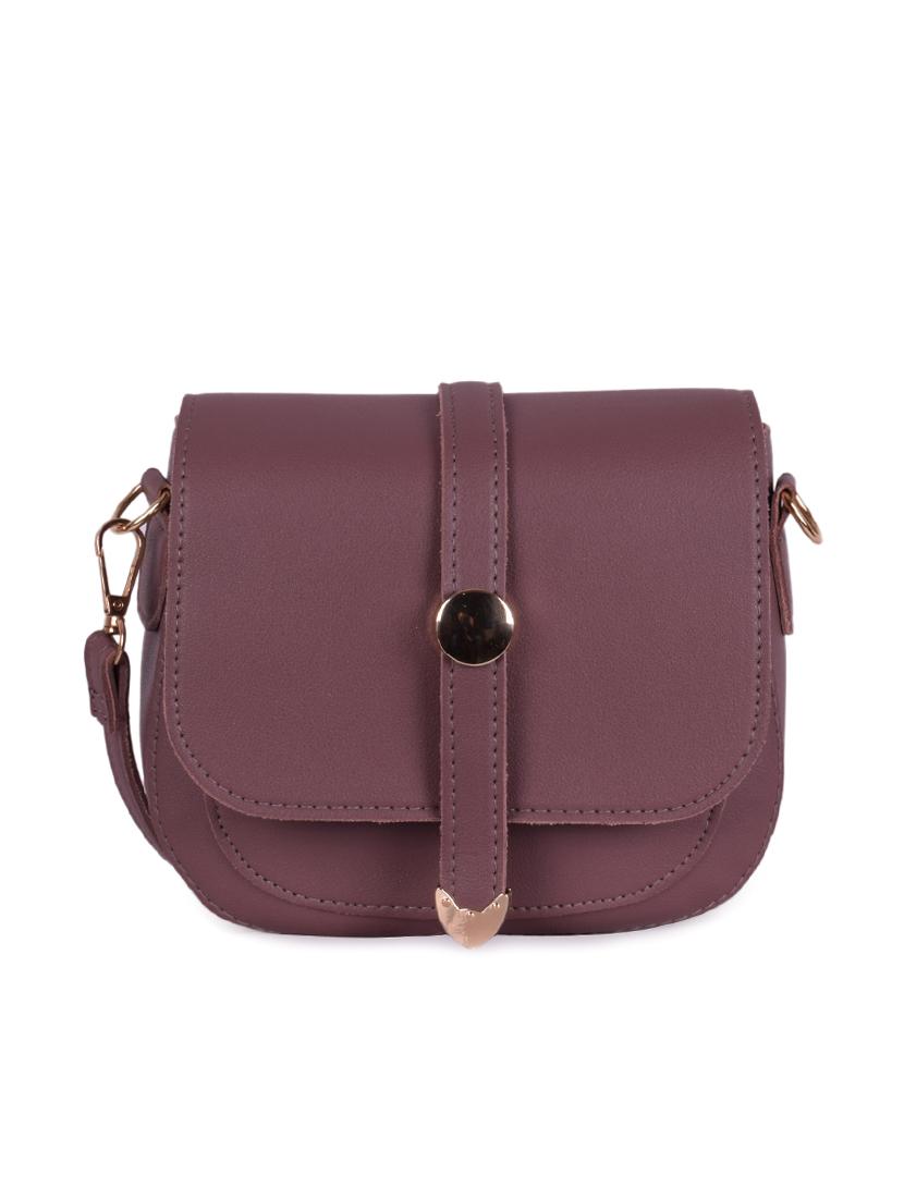 purple leatherette (pu) regular sling bag - 16047442 - Zoom Image - 1