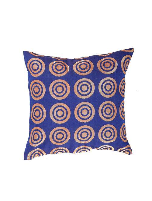 banarasi golden circle designer cushion cover (set of 5) - 16048139 - Standard Image - 1