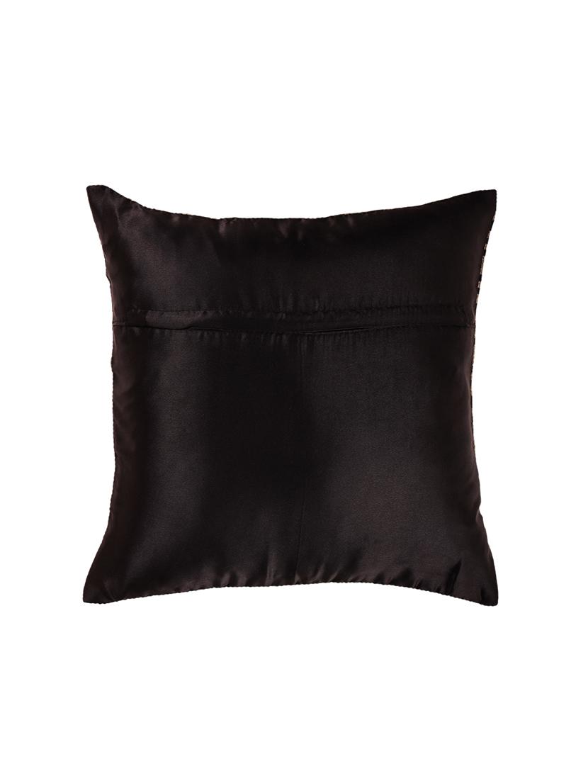 banarasi golden circle designer cushion cover (set of 5) - 16048141 - Zoom Image - 2