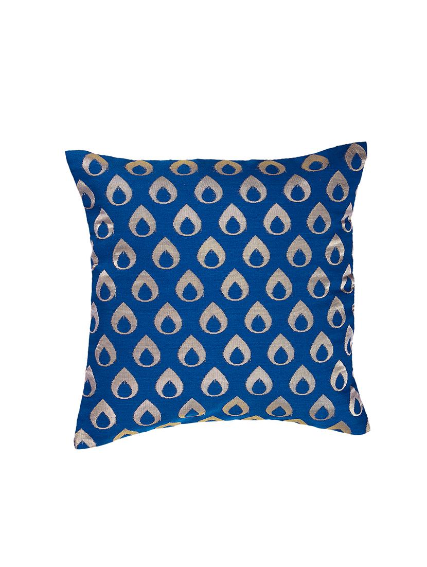 banarasi golden circle designer cushion cover (set of 5) - 16048143 - Zoom Image - 1