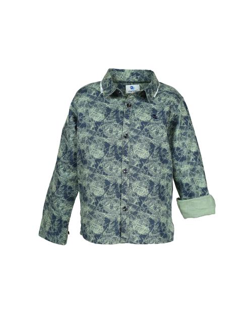 roll up sleeved abstract print shirt - 16048277 - Standard Image - 1