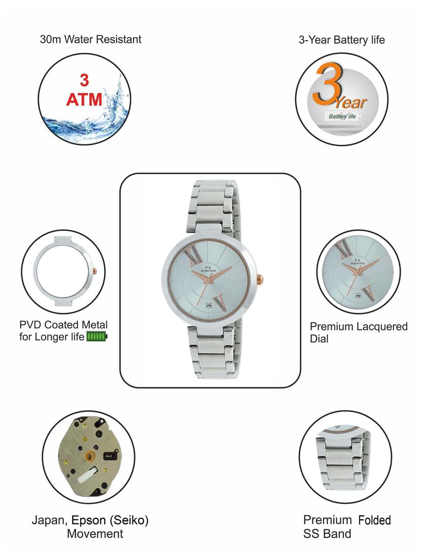 metal strap analog watch (52360cali) - 16048526 - Zoom Image - 4