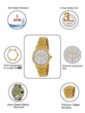 metal strap analog watch (48233cmly) - 16048555 - Standard Image - 4