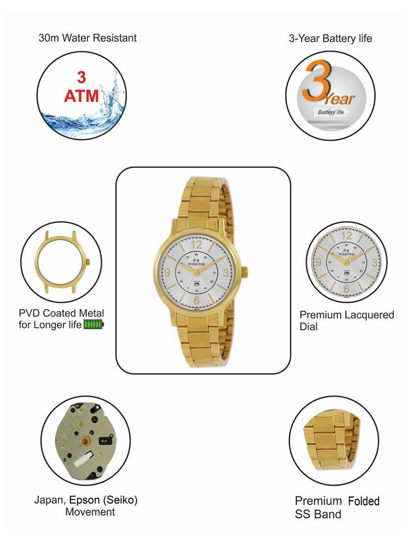 metal strap analog watch (48233cmly) - 16048555 - Zoom Image - 4