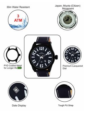 leatherette strap analog watch (49461lagb) - 16048741 - Standard Image - 4