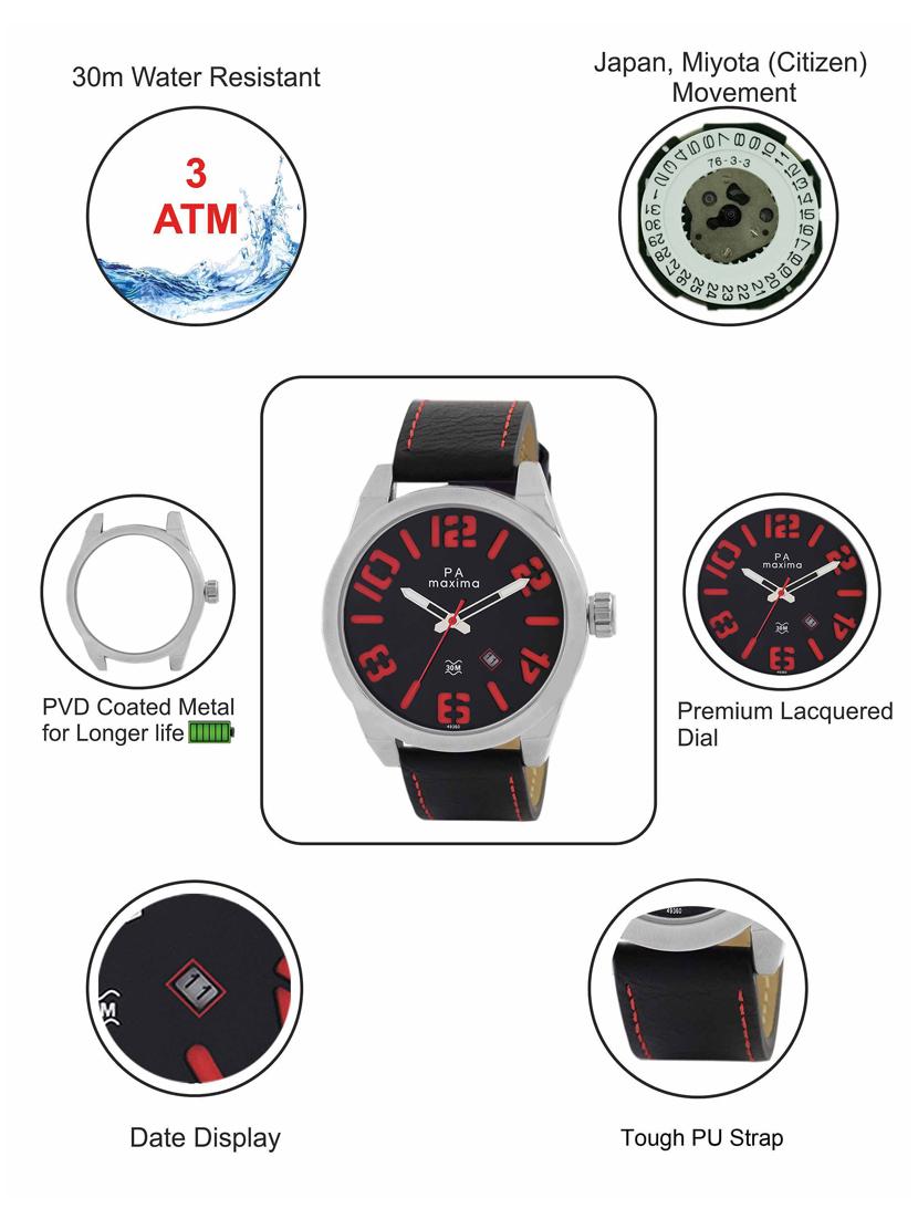 leatherette strap analog watch (49360lagi) - 16048746 - Zoom Image - 4