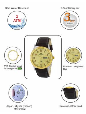 leatherette strap analog watch (45220lmgt) - 16048754 - Standard Image - 4