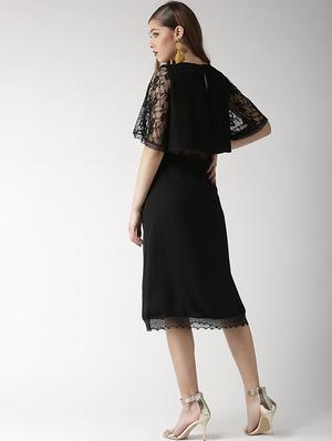 lace panel layered dress - 16048862 - Standard Image - 3