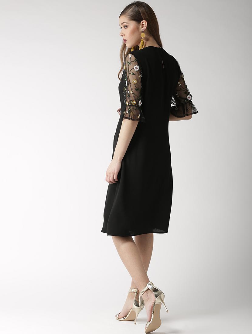 floral embroidered a-line dress - 16048863 - Zoom Image - 3