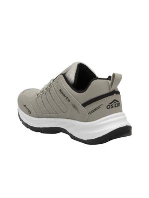 grey leatherette sport shoes - 16049044 - Standard Image - 3