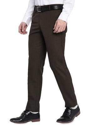 brown polyester formal trouser - 16049449 - Standard Image - 2