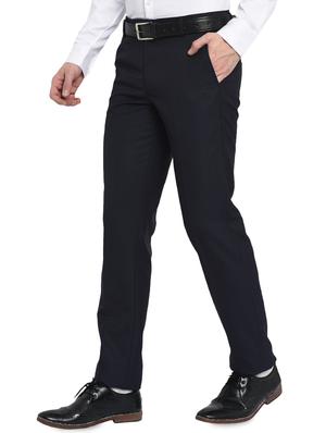 navy blue polyester formal trouser - 16049452 - Standard Image - 2