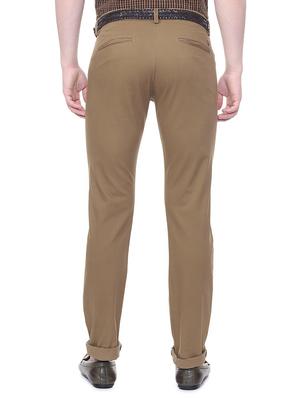 brown cotton chinos casual trousers - 16050994 - Standard Image - 2