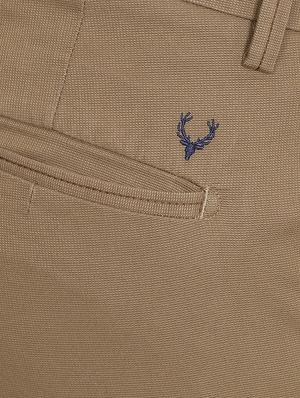 brown cotton chinos casual trousers - 16050994 - Standard Image - 4
