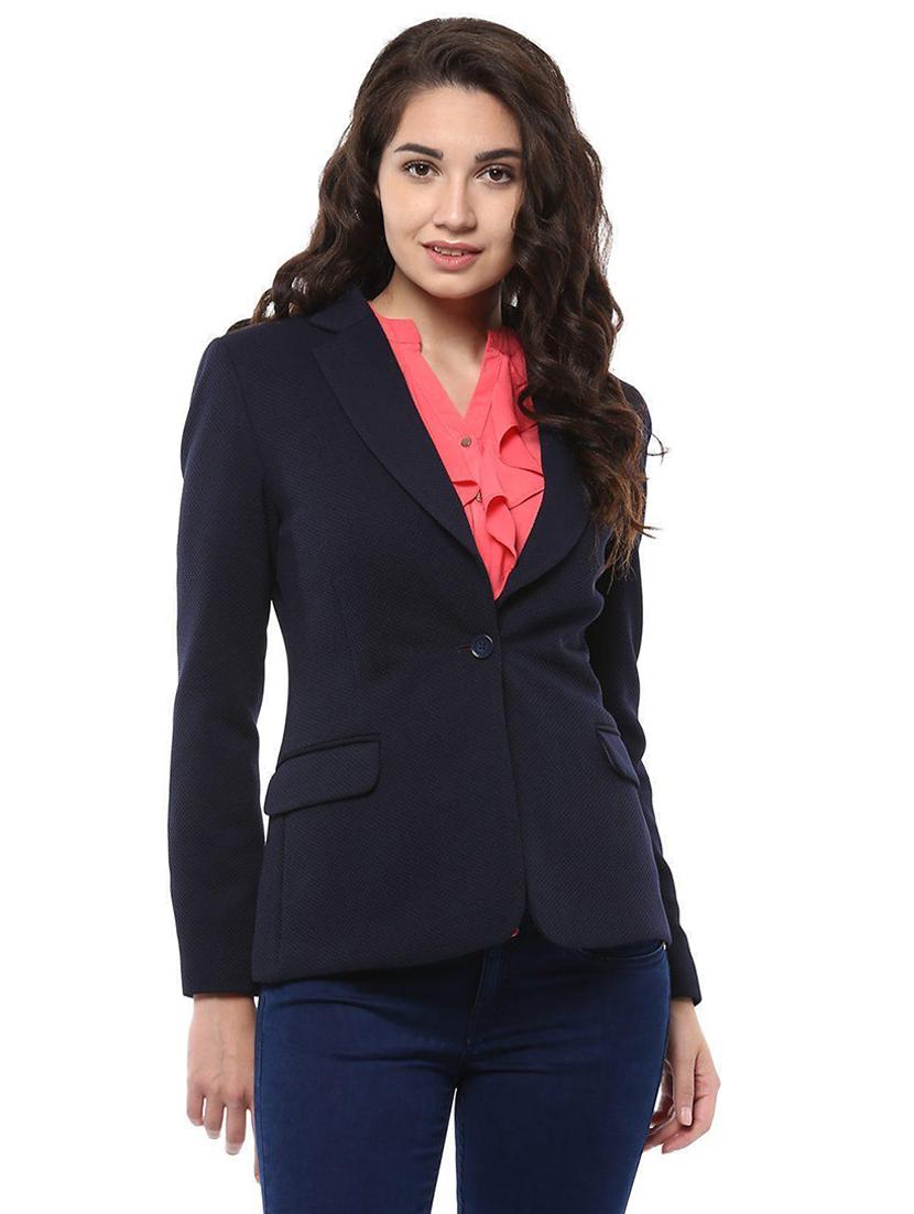 flap detail lapel collar blazer - 16052126 - Zoom Image - 1