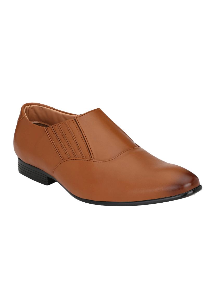 tan leatherette slipons - 16052346 - Zoom Image - 1