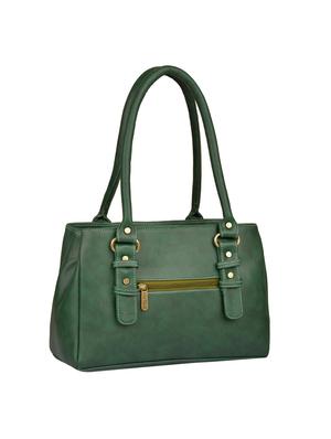 green leatherette (pu) handbag and wallet combo - 16052574 - Standard Image - 2