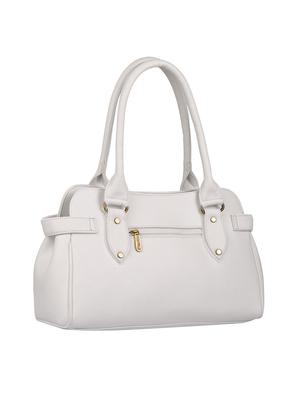 white leatherette (pu) handbag and wallet combo - 16052635 - Standard Image - 2