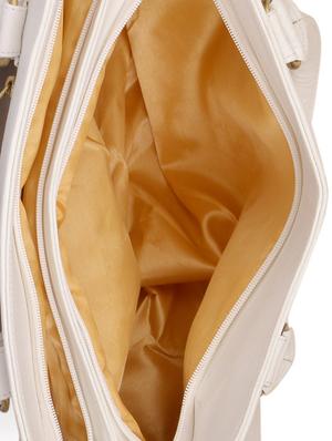 white leatherette (pu) handbag and wallet combo - 16052635 - Standard Image - 3